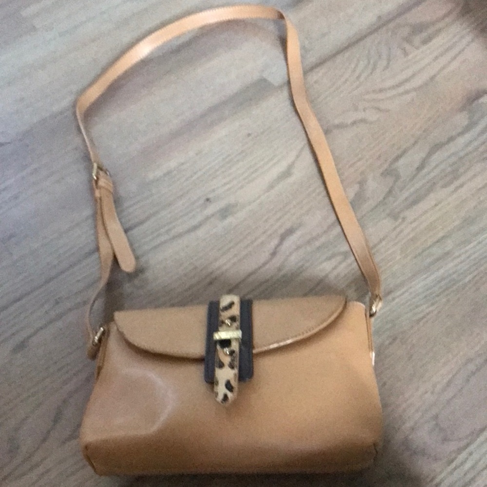 Spartina Leopard Leather Cross body
